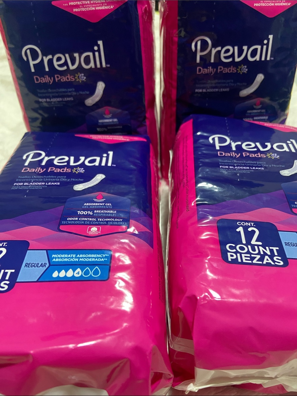 Prevail Daily Pads - Regular 4 packs